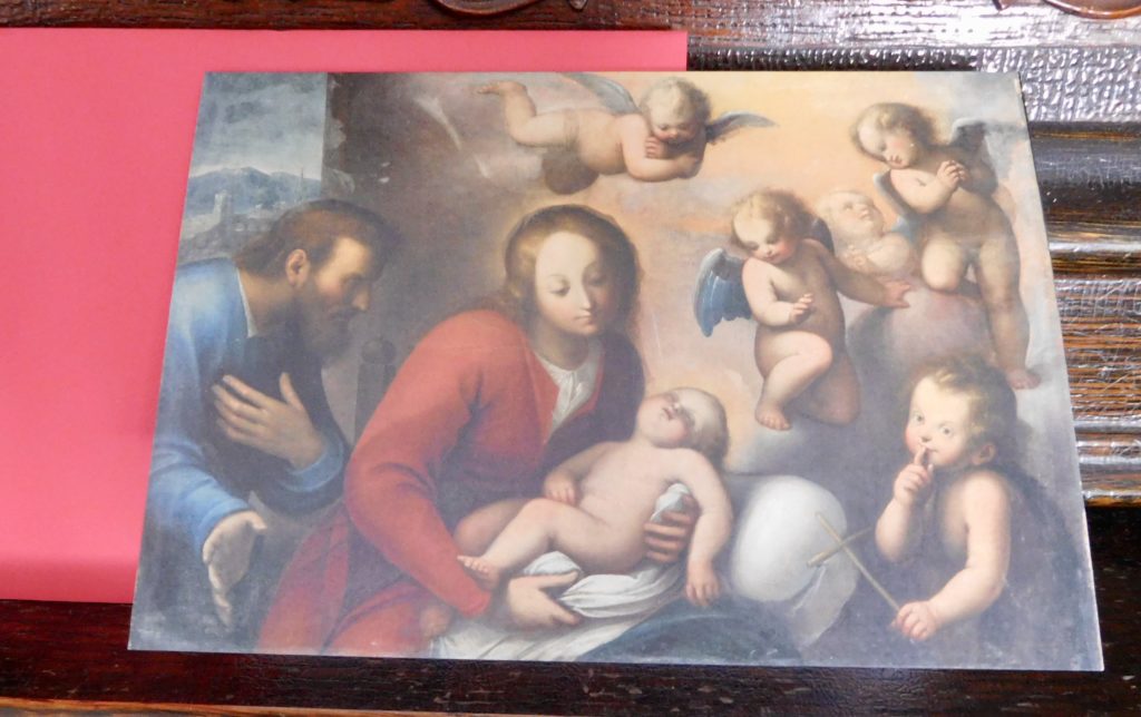 Art Herstory Christmas card, featuring The Nativity of Christ, 1620-25, by Orsola Maddalena Caccia.
