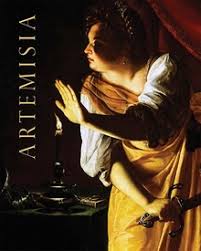 Front cover for the exhibition catalog "Artemisia," for a show at London's National Gallery. The exhibition has been delayed due to covid. The book cover features a detail from the "Judith and her Maidservant" painting held at the Detroit Institute of Arts.
