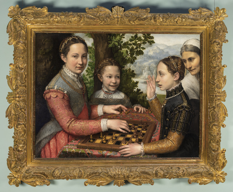 Portrait of the Artist's Sisters Playing Chess by ANGUISSOLA