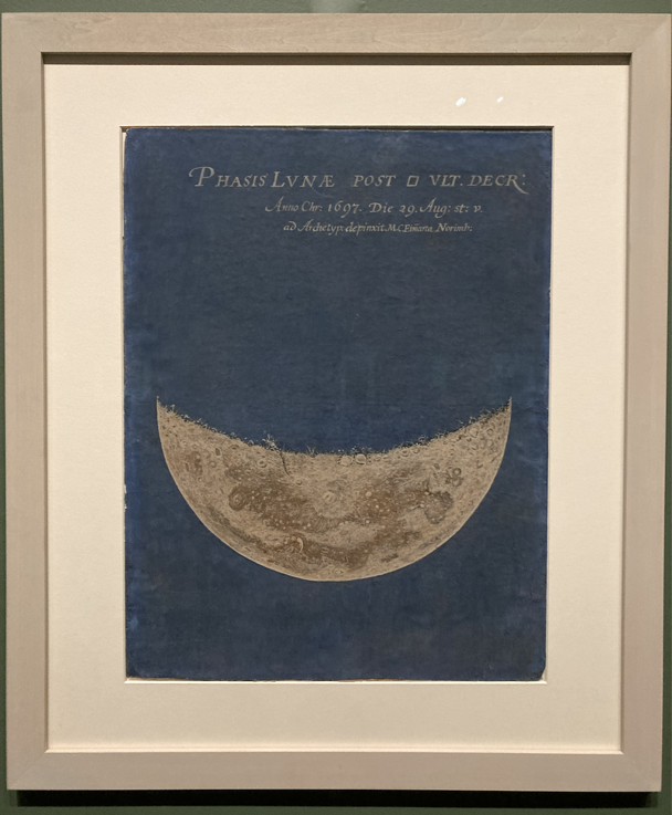 Illustration of lunar phases from the late 17th century by Maria Clara Eimmart.