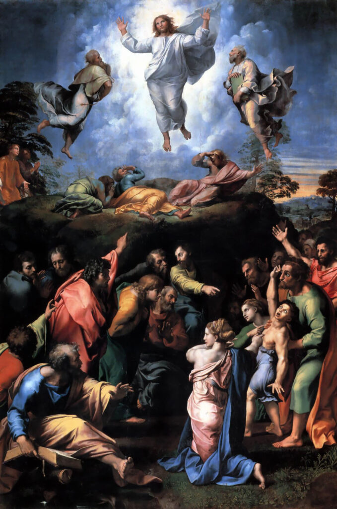 Raphael's painting depicting the Transfiguration of Christ.