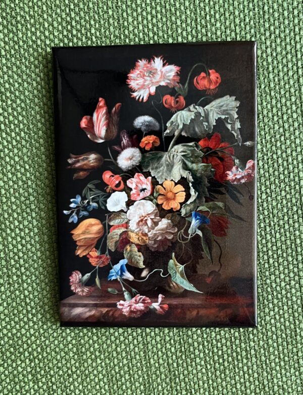 Smaller frontside view of Rachel Ruysch magnet