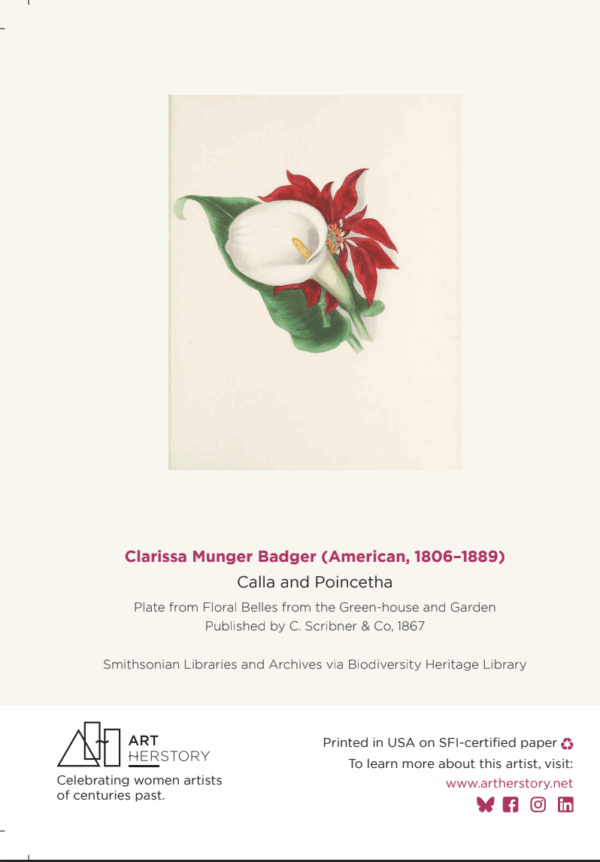 Poinsettia and Calla Lily Holiday Card - Image 5