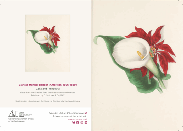 Poinsettia and Calla Lily Holiday Card - Image 2